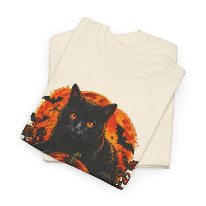 Stay Spooky Black Cat T-Shirt — Jack-O'-Lantern Halloween Tee