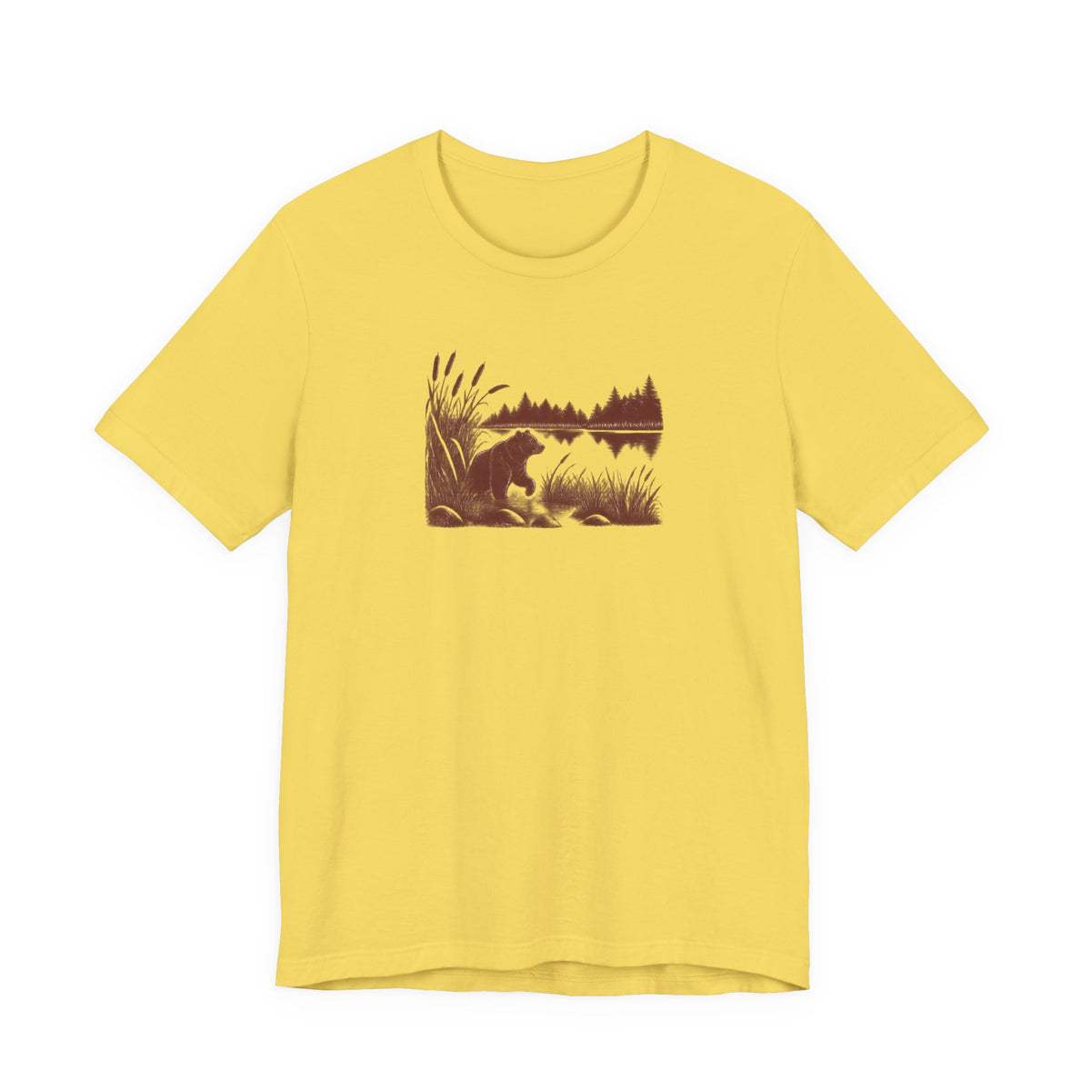Bear Lakeside Night T-Shirt — Nature & Wildlife Graphic Tee