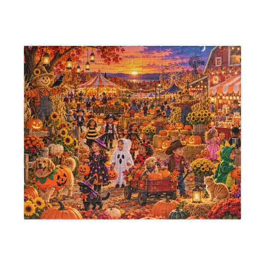 Autumn Harvest & Halloween Carnival Jigsaw PuzzlePuzzle (110, 252, 520, 1014-piece)