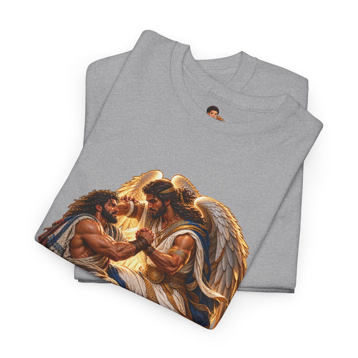 Jacob Wrestling the Angel Genesis 32:28 Christian Graphic Tee