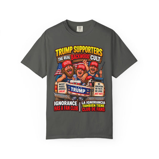 Backwood Cult Anti-Trump T-Shirt — Political Satire Graphic Tee