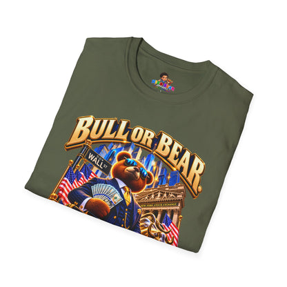 NikoBear Bull or Bear I Mean Business Stock Market T-Shirt