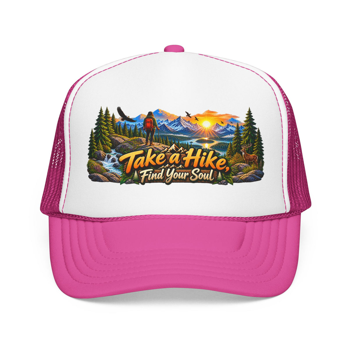 Custom Otto Foam Front Trucker Hat Snapback Mesh Cap