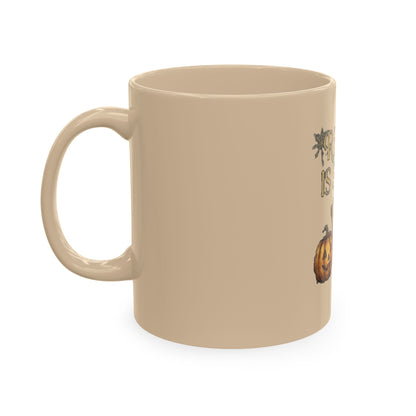 Reading Is Spooky Ceramic Mug — Halloween Coffee Cup