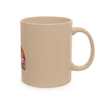 Not Guilty & Fully Caffeinated Trump Mug — Funny Coffee Cup