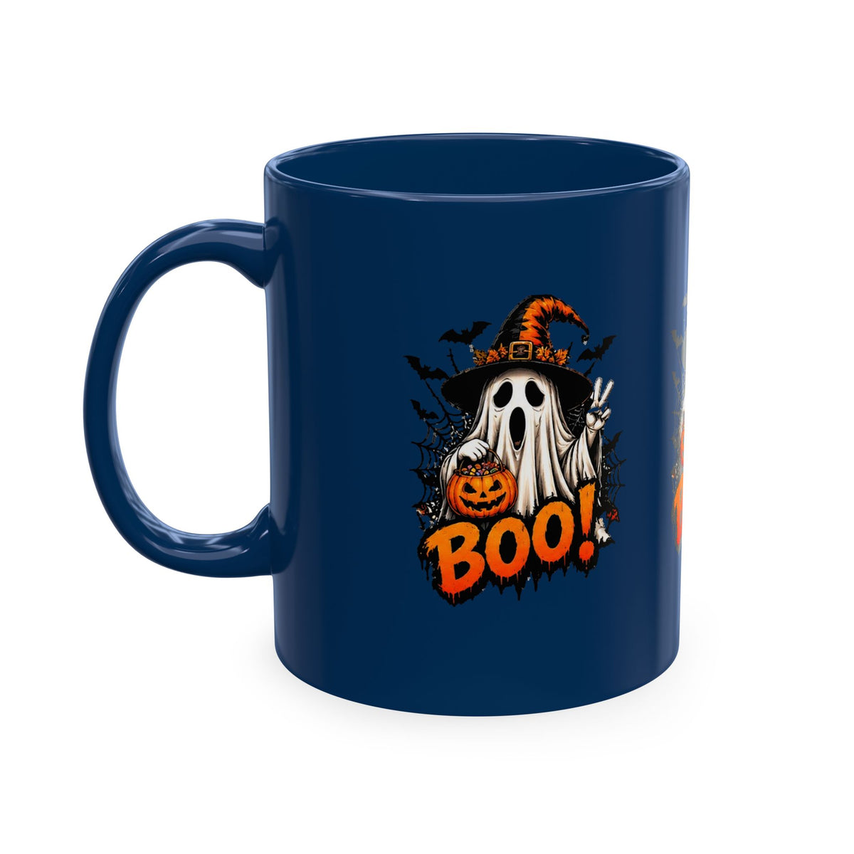 BOO Ghost Ceramic Mug — 11 oz Halloween Coffee Cup