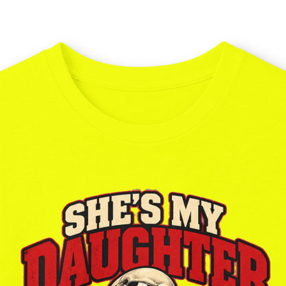 She's My Daughter Skull Graphic Long Sleeve T-Shirt - Protective Dad Shirt