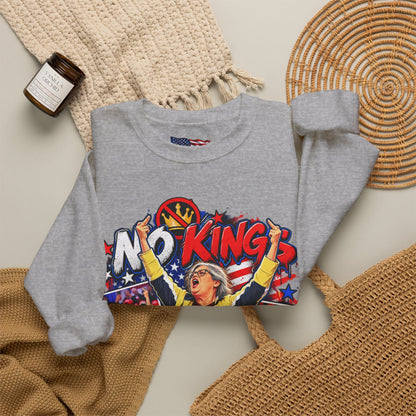 No Kings Just Freedom Sweatshirt — Patriotic Crewneck