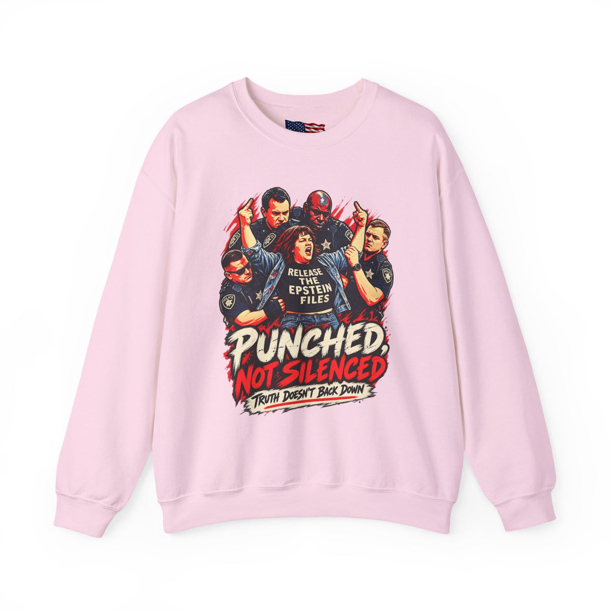 Release the Epstein Files Sweatshirt — Punched Not Silenced