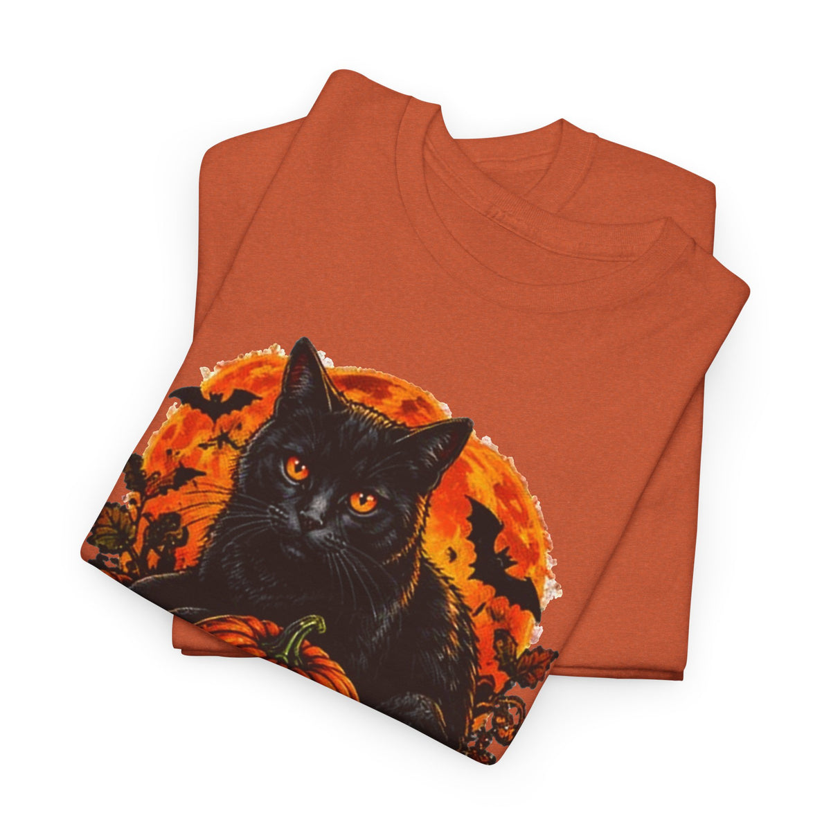 Stay Spooky Black Cat T-Shirt — Jack-O'-Lantern Halloween Tee