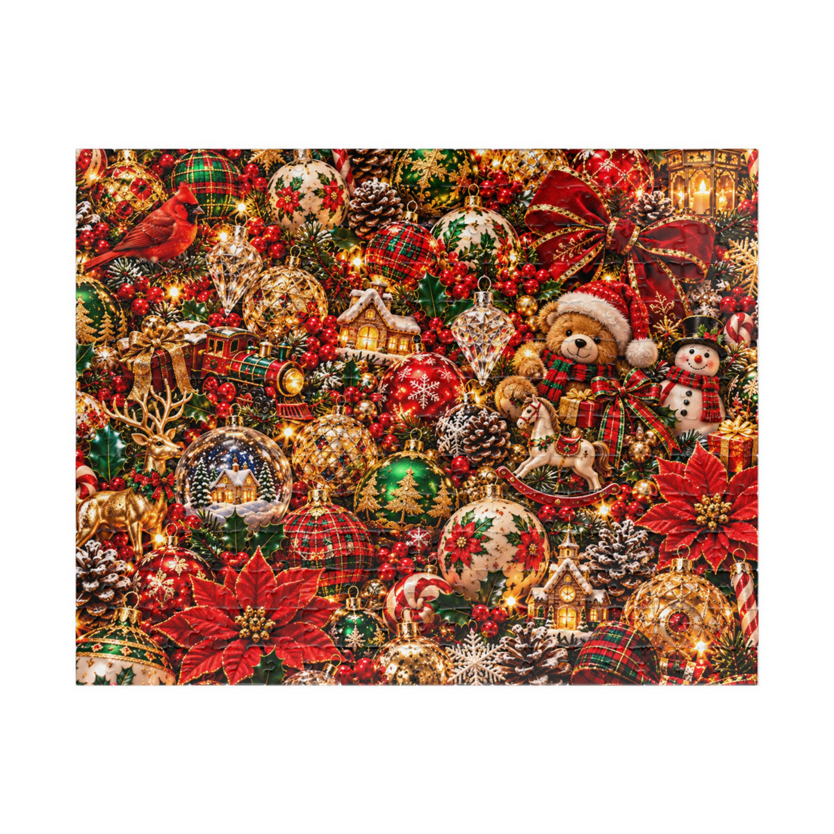 Festive Christmas Ornaments Jigsaw Puzzle for Adults & Kids