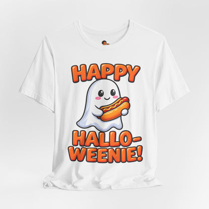 Happy Hallo-Weenie Ghost T-Shirt — Funny Halloween Tee