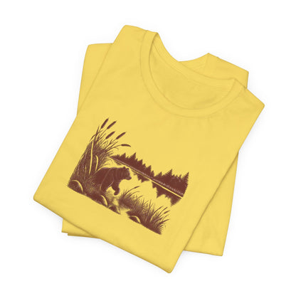 Bear Lakeside Night T-Shirt — Nature & Wildlife Graphic Tee