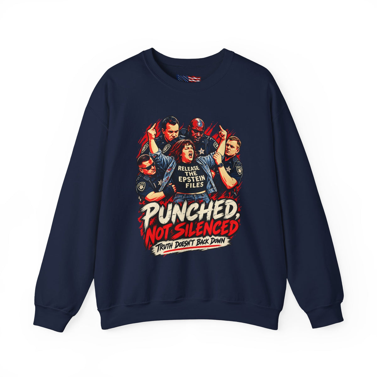 Release the Epstein Files Sweatshirt — Punched Not Silenced