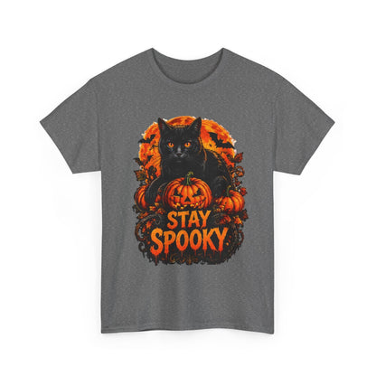 Stay Spooky Black Cat T-Shirt — Jack-O'-Lantern Halloween Tee