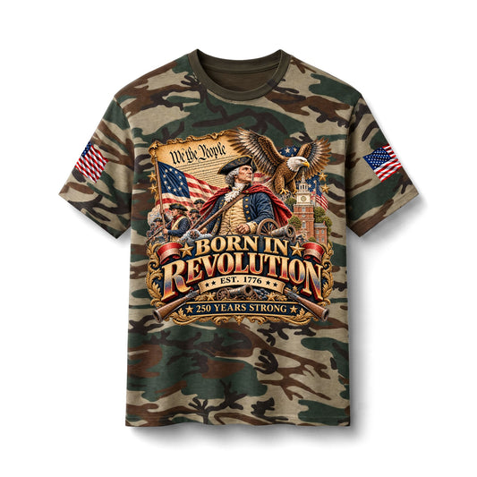 America 250th Anniversary Camo T-Shirt — 1776–2026