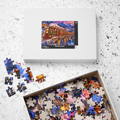 Santa’s Festive Christmas Steam Train Winter Wonderland Jigsaw Puzzle for Holiday Fun