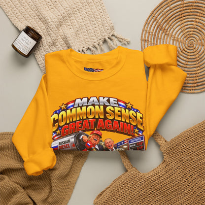Donald Trump Comic Sweatshirt — Political Satire Crewneck