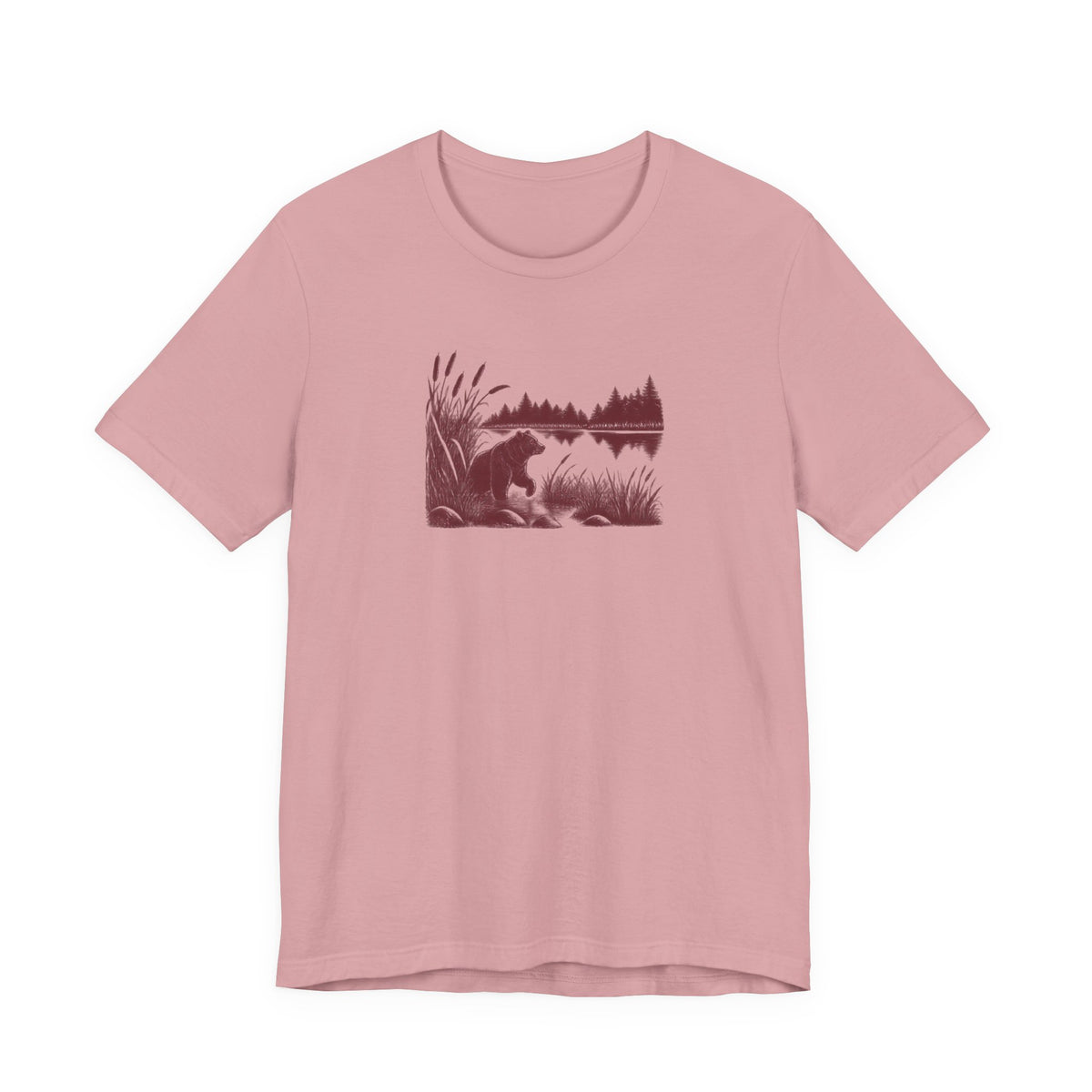 Bear Lakeside Night T-Shirt — Nature & Wildlife Graphic Tee