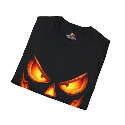 NikoBear Glowing Jack-O'-Lantern Halloween Unisex Softstyle T-Shirt