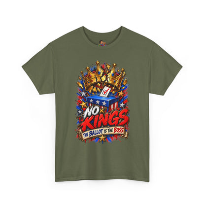 Midterms No Kings T-Shirt — Unisex Heavy Cotton Graphic Tee