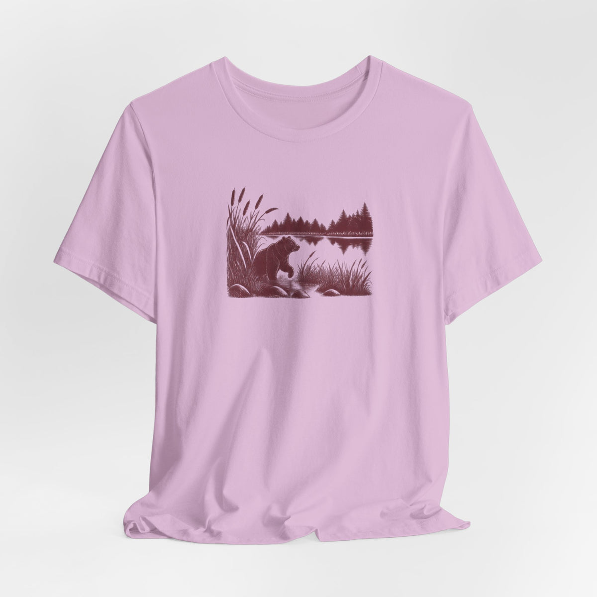 Bear Lakeside Night T-Shirt — Nature & Wildlife Graphic Tee