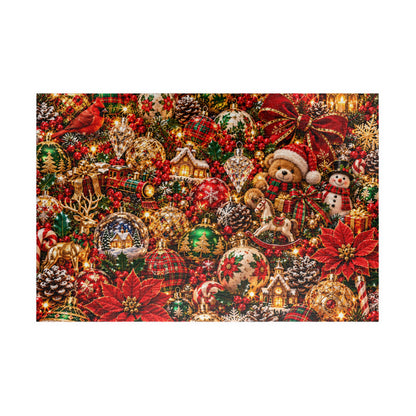 Festive Christmas Ornaments Jigsaw Puzzle for Adults & Kids