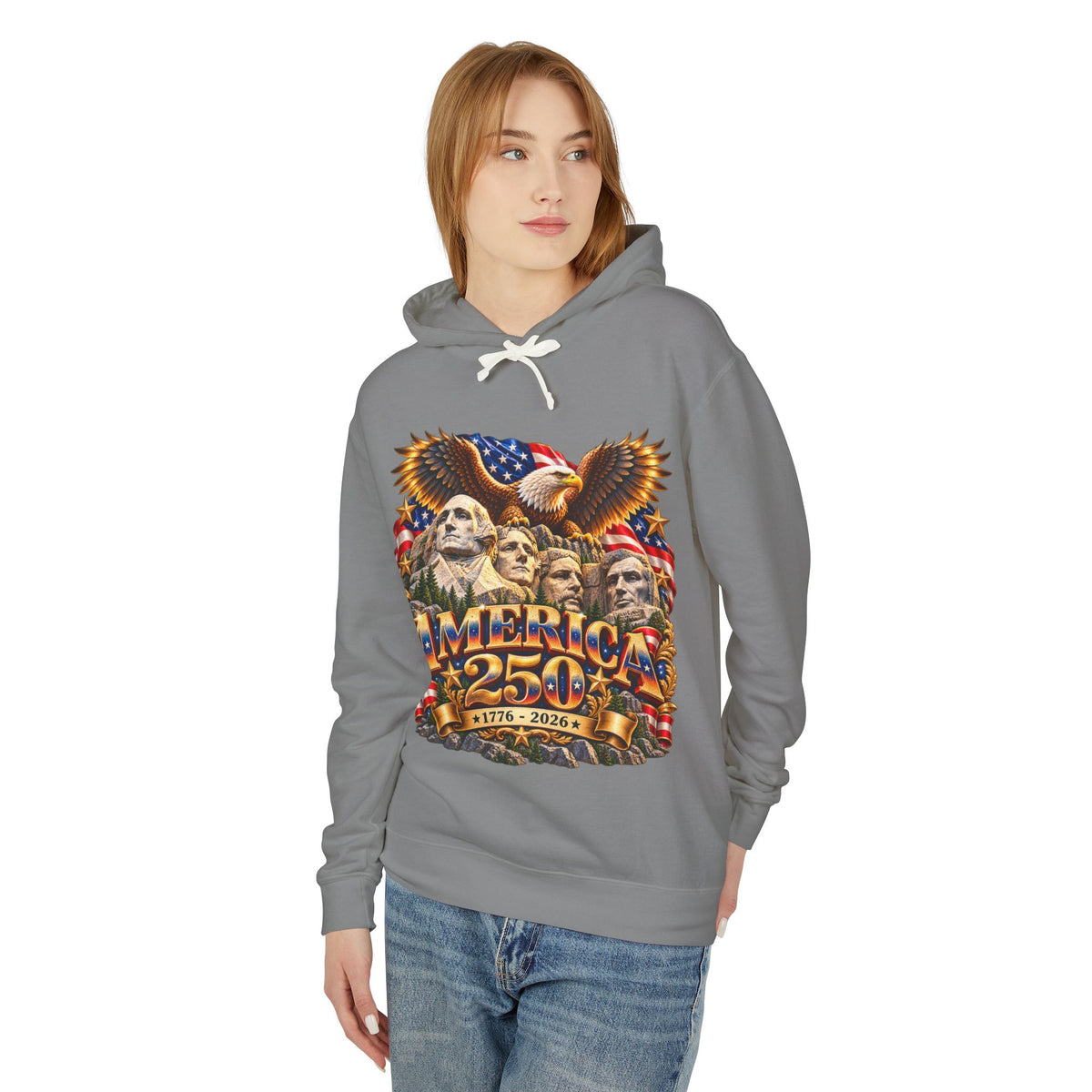 America 250th Anniversary Eagle Hoodie — Patriotic 1776–2026
