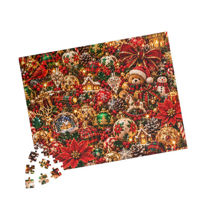 Festive Christmas Ornaments Jigsaw Puzzle for Adults & Kids