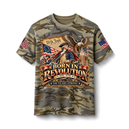 America 250th Anniversary Camo T-Shirt — 1776–2026