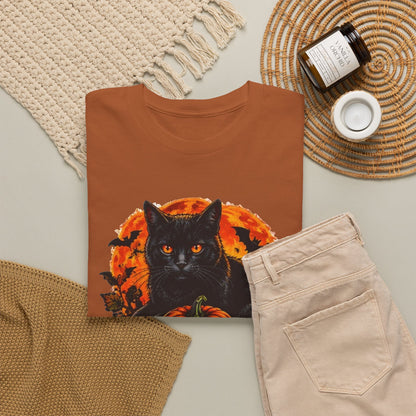 Stay Spooky Black Cat T-Shirt — Jack-O'-Lantern Halloween Tee