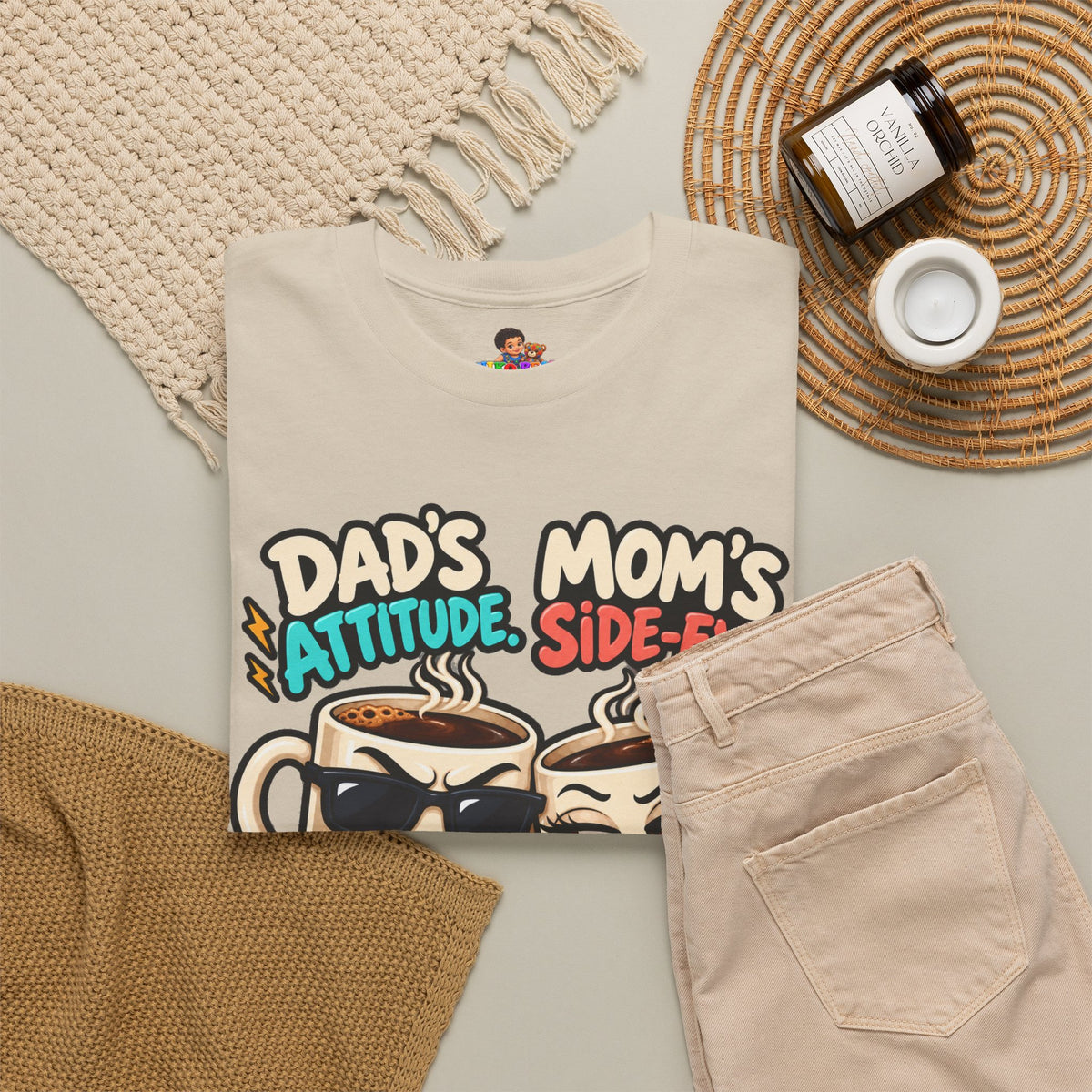 Funny Dad's Attitude Mom's Side Eye I'm The Complete Package Heavy Cotton Tee