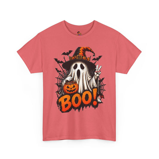 Retro Ghost & Jack-O'-Lantern T-Shirt — Halloween Graphic Tee