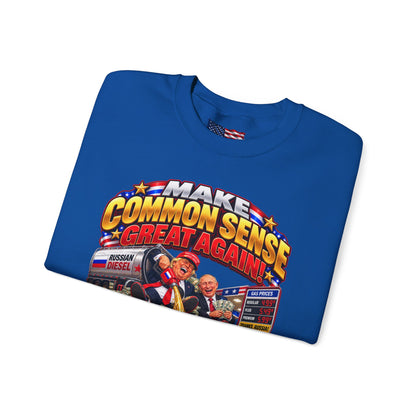 Donald Trump Comic Sweatshirt — Political Satire Crewneck