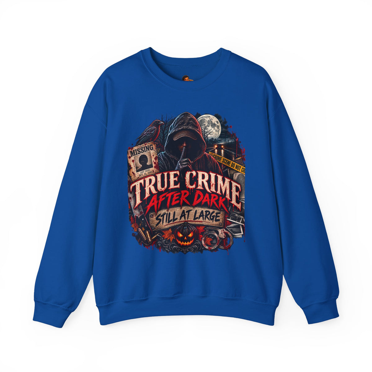 True Crime After Dark Sweatshirt — Halloween Crewneck