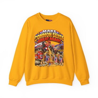 Donald Trump Comic Sweatshirt — Political Satire Crewneck