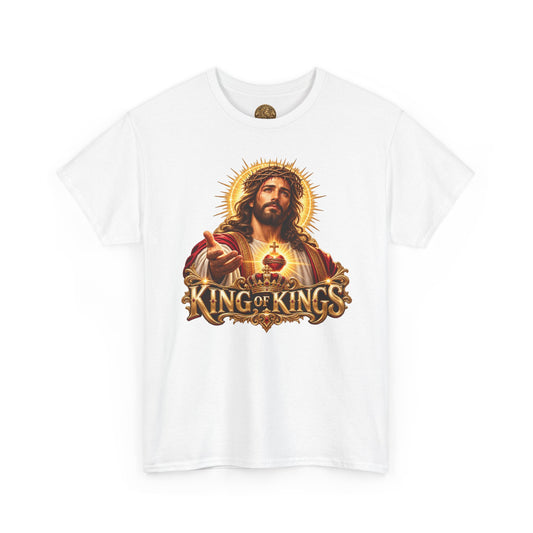 King of Kings Jesus T-Shirt - Christian Faith Sacred Heart Graphic Tee