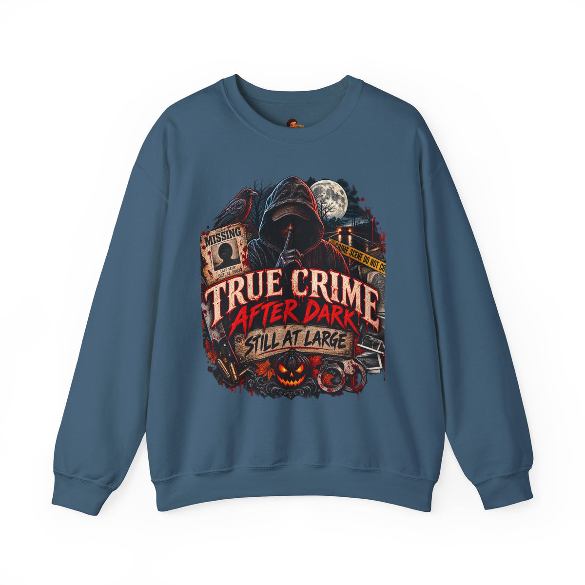 True Crime After Dark Sweatshirt — Halloween Crewneck