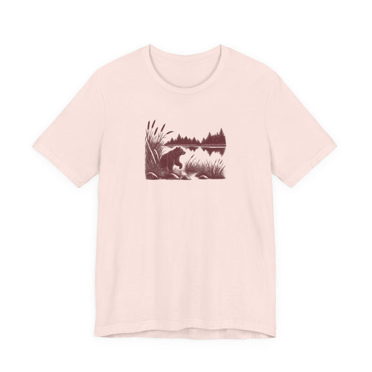 Bear Lakeside Night T-Shirt — Nature & Wildlife Graphic Tee