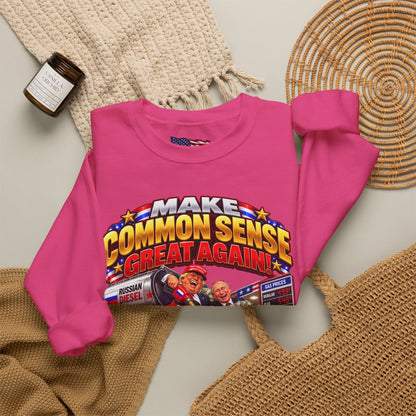 Donald Trump Comic Sweatshirt — Political Satire Crewneck