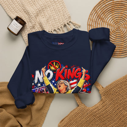 No Kings Just Freedom Sweatshirt — Patriotic Crewneck