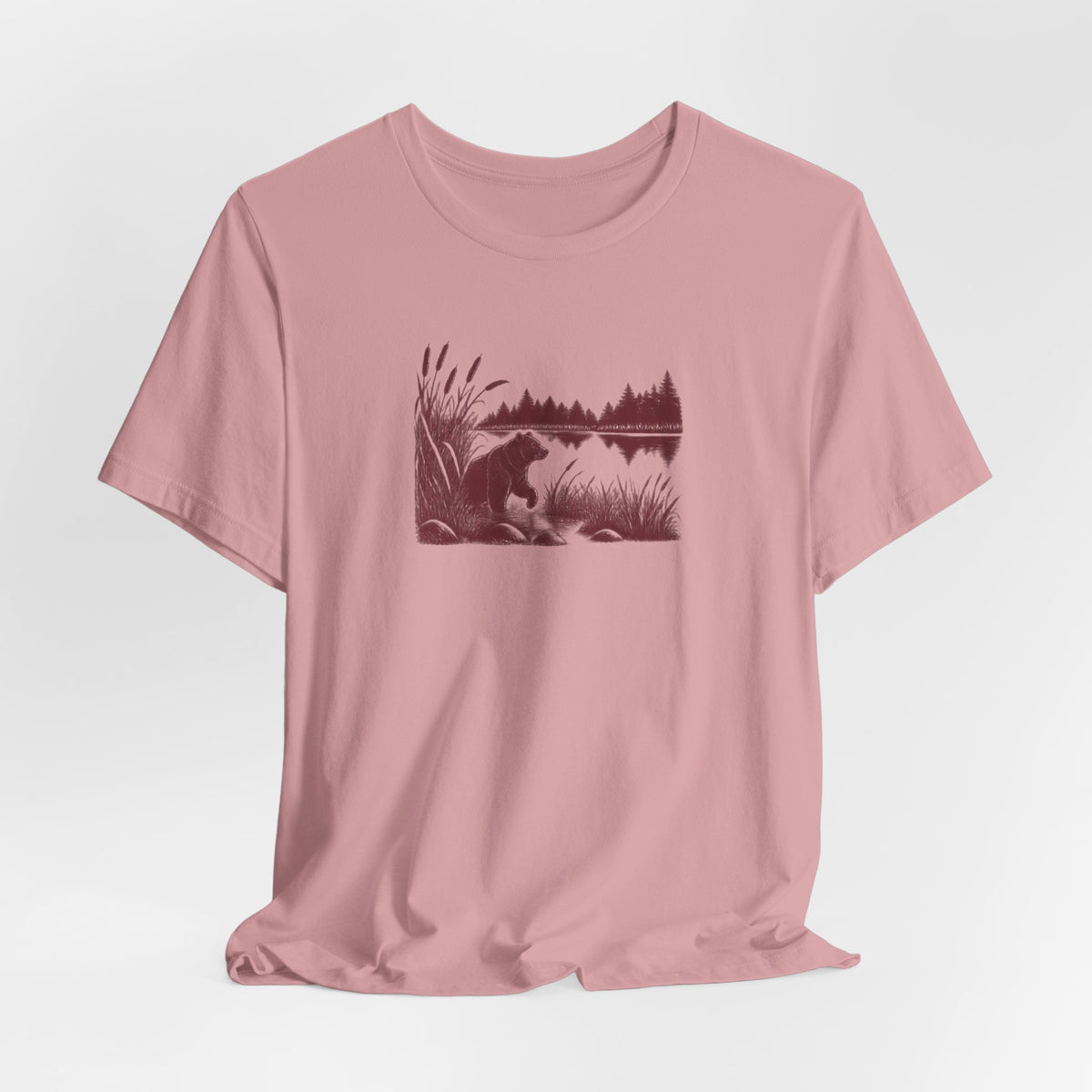 Bear Lakeside Night T-Shirt — Nature & Wildlife Graphic Tee