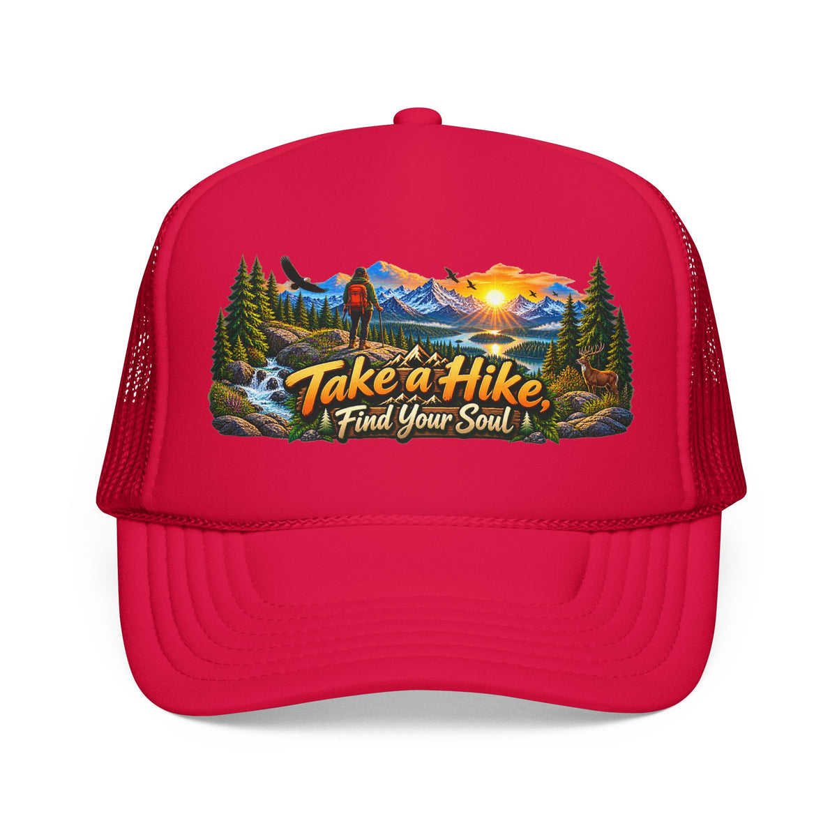 Custom Otto Foam Front Trucker Hat Snapback Mesh Cap