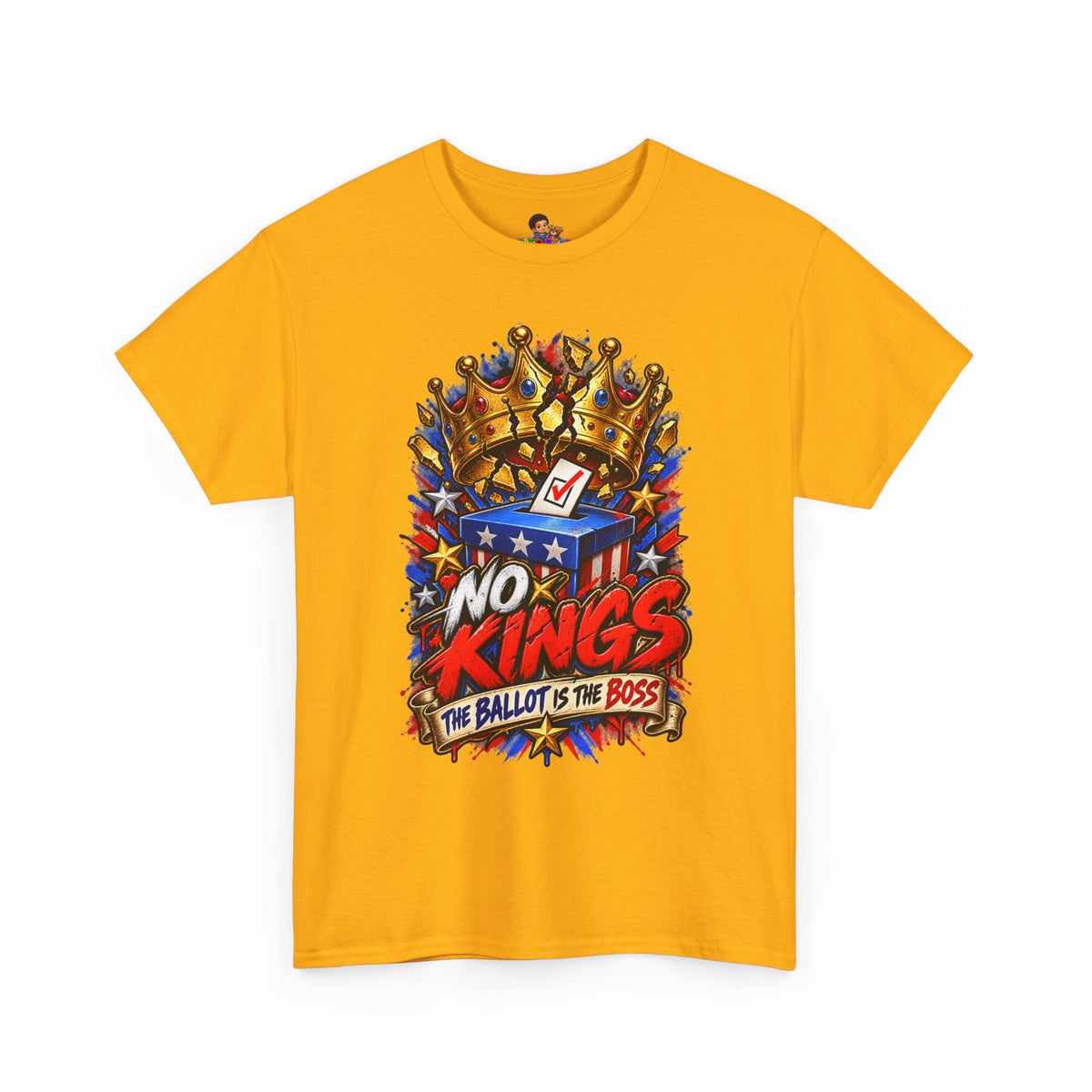 Midterms No Kings T-Shirt — Unisex Heavy Cotton Graphic Tee