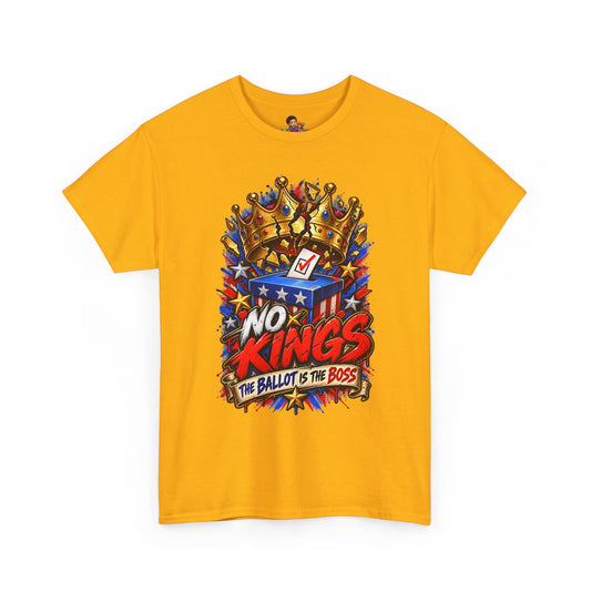 Midterms No Kings T-Shirt — Unisex Heavy Cotton Graphic Tee