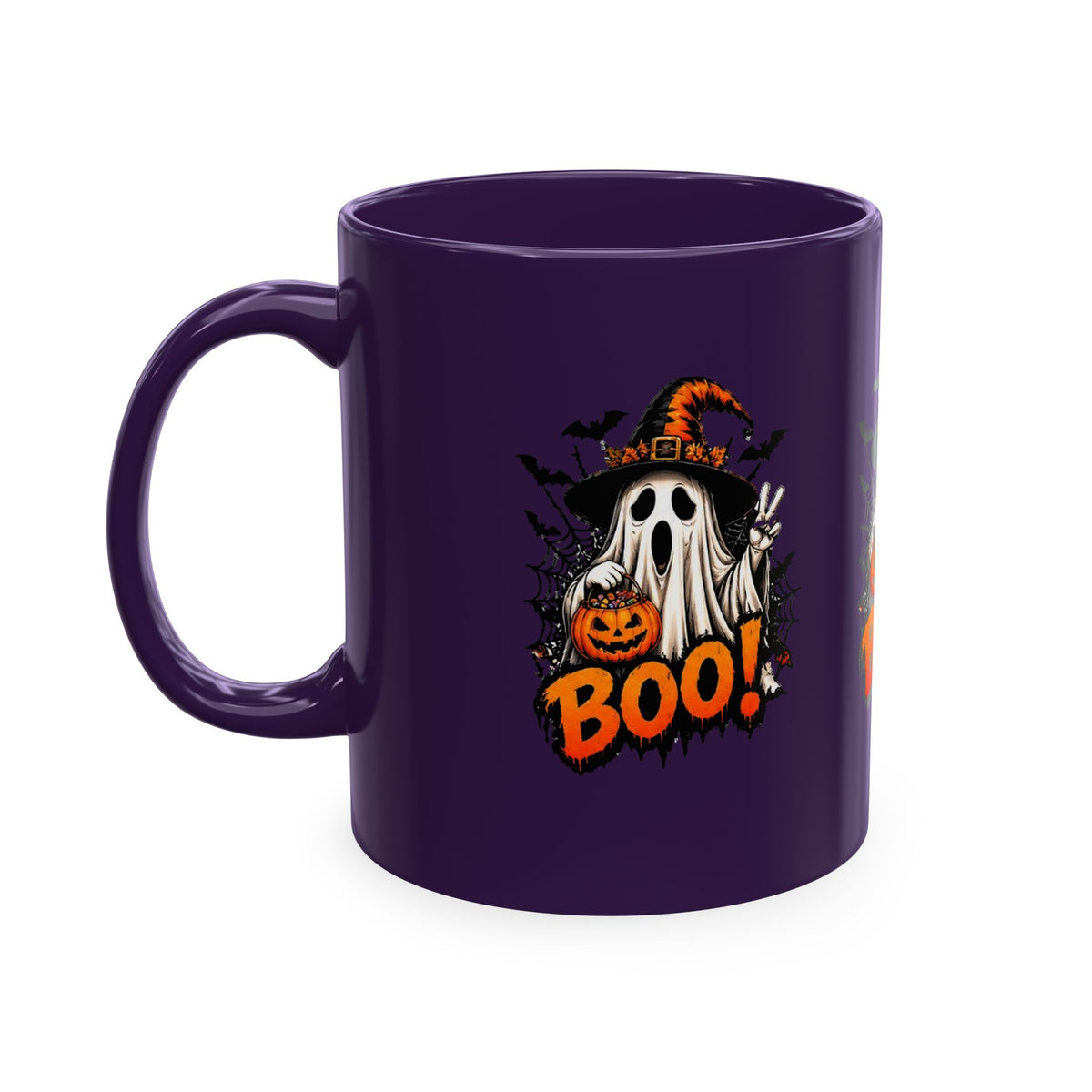 BOO Ghost Ceramic Mug — 11 oz Halloween Coffee Cup