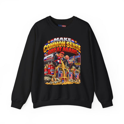 Donald Trump Comic Sweatshirt — Political Satire Crewneck
