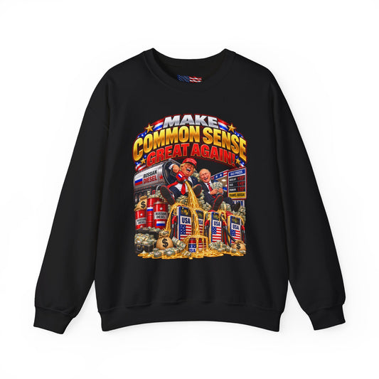 Donald Trump Comic Sweatshirt — Political Satire Crewneck