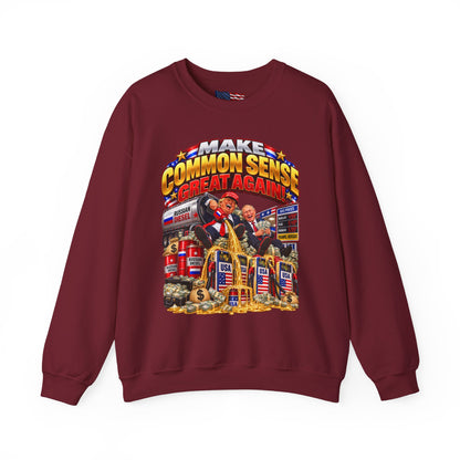 Donald Trump Comic Sweatshirt — Political Satire Crewneck