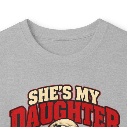 She's My Daughter Skull Graphic Long Sleeve T-Shirt - Protective Dad Shirt